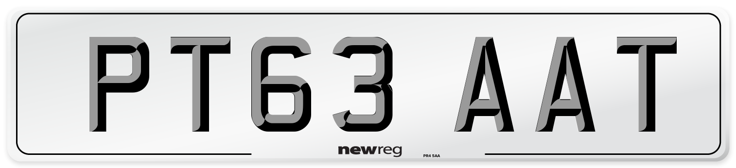 PT63 AAT Number Plate from New Reg